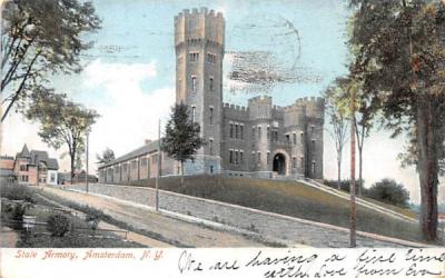 State Armory Amsterdam, New York Postcard