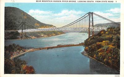 Bear Mountain Hudson River Bridge New York Postcard