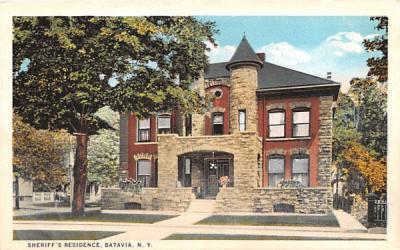 Sheriff's Residence Batavia, New York Postcard