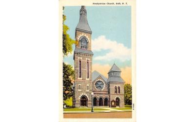 Presbyterian Church Bath, New York Postcard