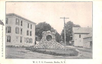 WCTU Fountain Berlin, New York Postcard