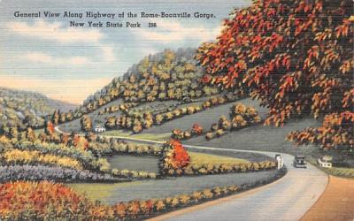 Highway of the Rome Boonville Gorge New York Postcard