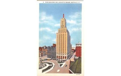 Rand Building & Lafayette Square Buffalo, New York Postcard