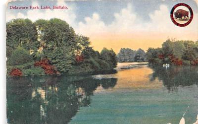 Delaware Park Lake Buffalo, New York Postcard