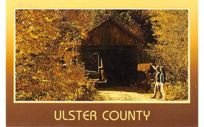 Bridge Covered Bridge, New York Postcard