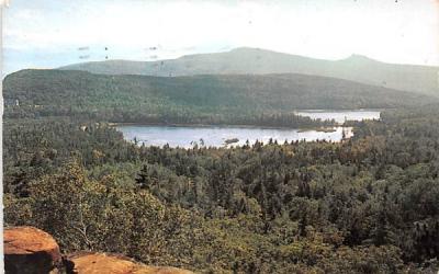 North & South Lakes Catskill Mountains, New York Postcard