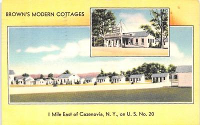 Brown's Modern Cottages Cazenovia, New York Postcard