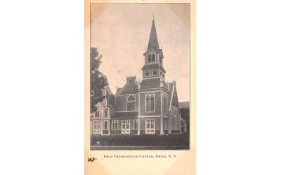 First Presbyterian Church Delhi, New York Postcard