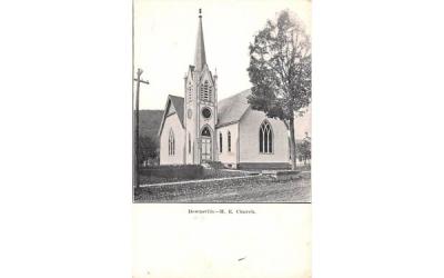 ME Church Downsville, New York Postcard