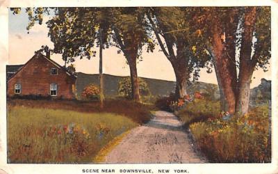 Road Scene Downsville, New York Postcard