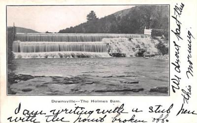 The Holmes Dam Downsville, New York Postcard