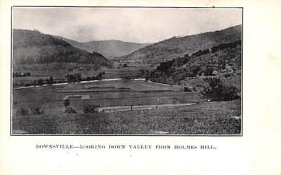 Looking Down Valley from Holmes Hill Downsville, New York Postcard