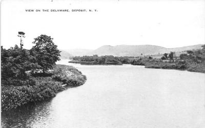 Delaware River Deposit, New York Postcard