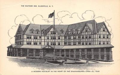 Wayside Inn Ellenville, New York Postcard