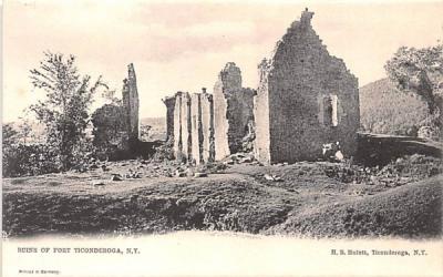 Ruins Fort Ticonderoga, New York Postcard