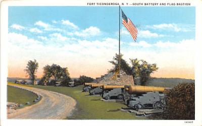 South Battery and Flag Bastion Fort Ticonderoga, New York Postcard