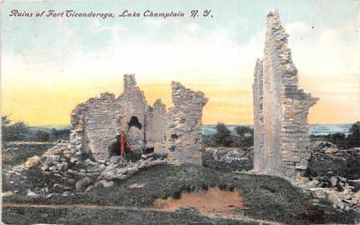 Ruins Fort Ticonderoga, New York Postcard