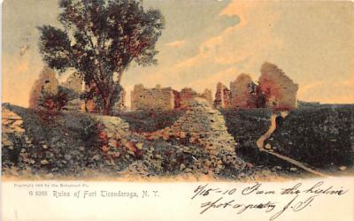 Ruins Fort Ticonderoga, New York Postcard