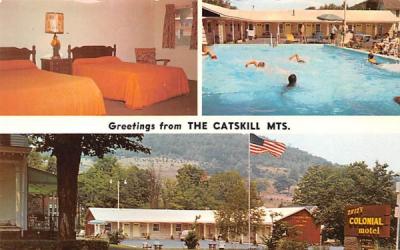 Tait's Colonial Motel Grand Gorge, New York Postcard