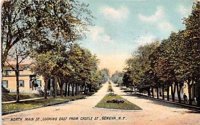 North Main Street Geneva, New York Postcard