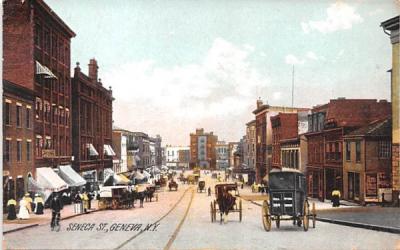 Seneca Street Geneva, New York Postcard