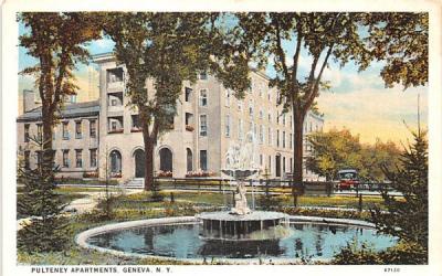 Pulteney Apartments Geneva, New York Postcard