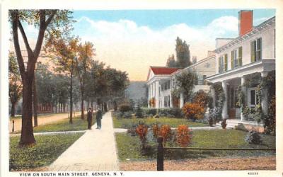 South Main Street Geneva, New York Postcard