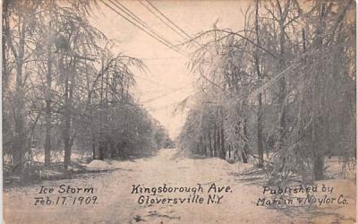 Ice Storm Feb 17, 1909 Gloversville, New York Postcard