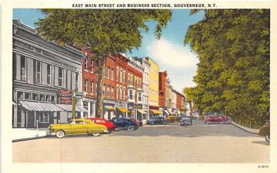 East Main Street Gouverneur, New York Postcard