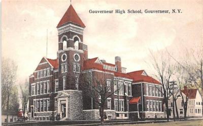 Gouverneur High School New York Postcard