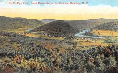 Bird's Eye View Hancock, New York Postcard