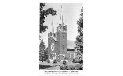 SS Peter & Paul's Centennial Hamburg, New York Postcard