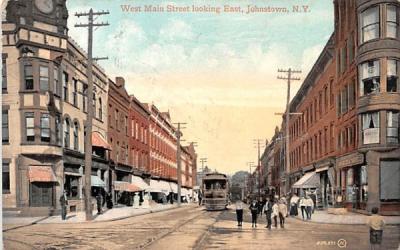 West Main Street Johnstown, New York Postcard