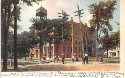 High School Johnstown, New York Postcard