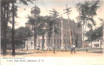 High School Johnstown, New York Postcard