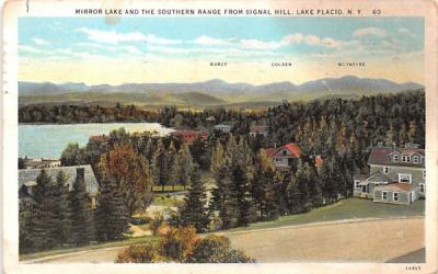 Mirror Lake Lake Placid, New York Postcard