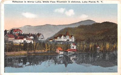 Mirror Lake Lake Placid, New York Postcard