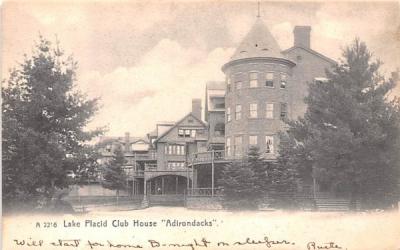 Lake Placid Club House New York Postcard