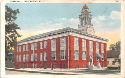 Town Hall Lake Placid, New York Postcard