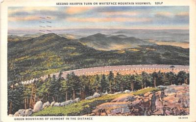 Second Hairpin Turn Lake Placid, New York Postcard