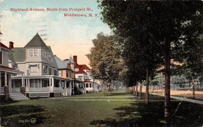 Highland Avenue Middletown, New York Postcard