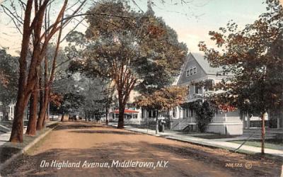 Highland Avenue Middletown, New York Postcard