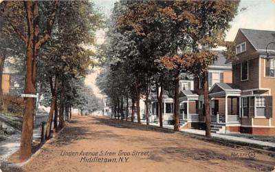 Linden Avenue South from Groo Street Middletown, New York Postcard