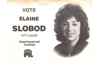 Vote Elaine Slobod Middletown, New York Postcard