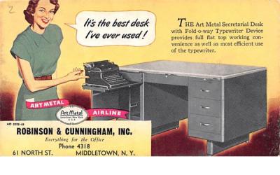 Robinson & Cunningham Inc Middletown, New York Postcard