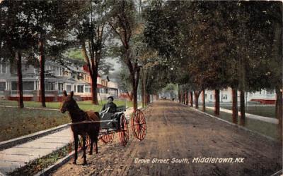 Grove Street Middletown, New York Postcard