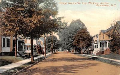 Knapp Avenue West from Wickham Avenue Middletown, New York Postcard