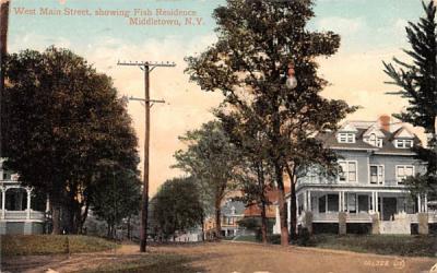 West Main Street Middletown, New York Postcard