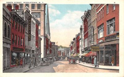 North Street Middletown, New York Postcard