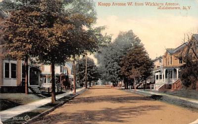 Knapp Avenue West from Wickham Avenue Middletown, New York Postcard